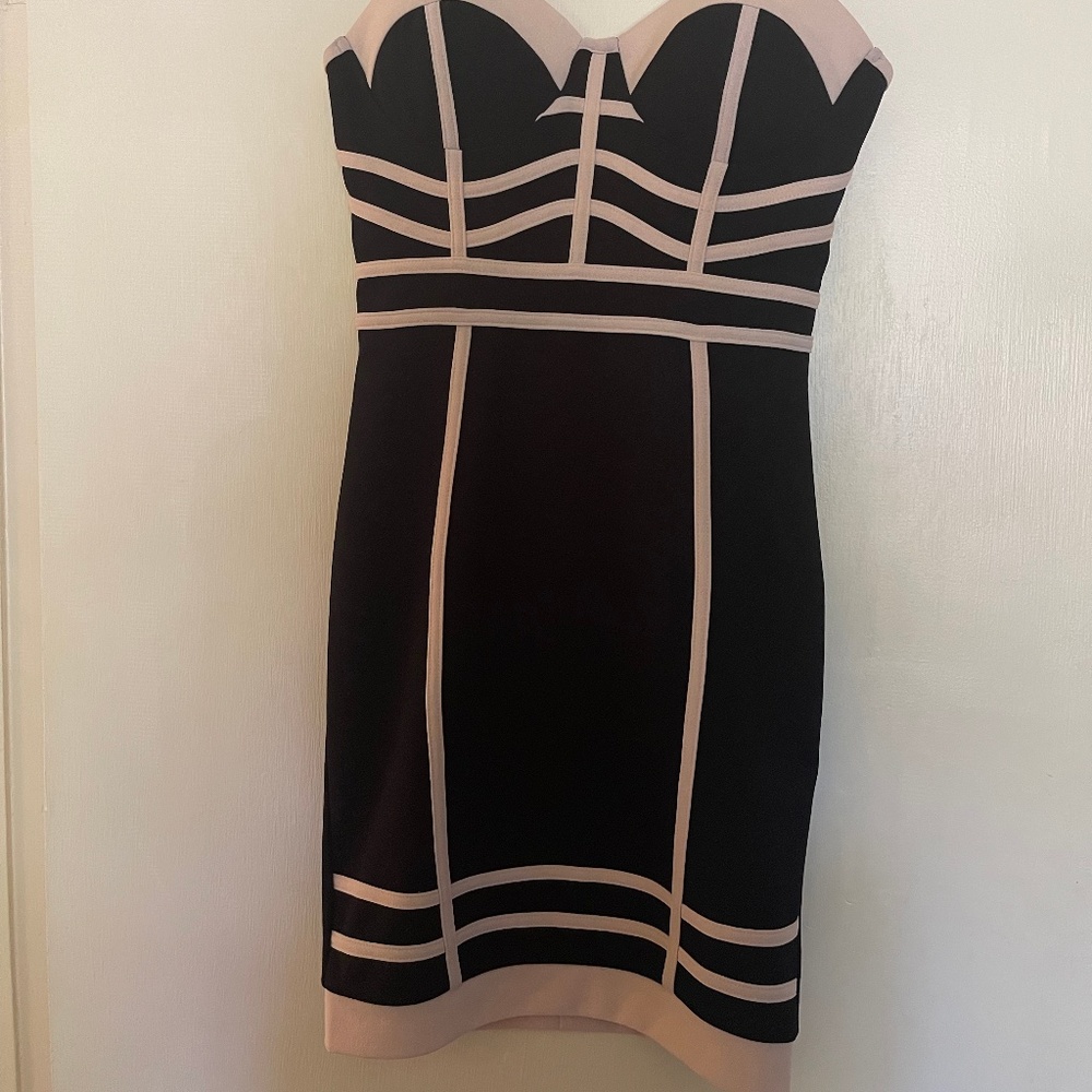 Black and Nude Cocktail Dress